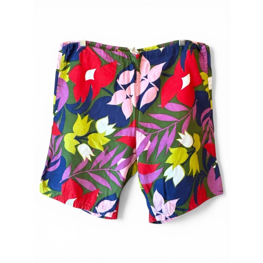 JANTZEN Vintage Made In USA 60s 70s Mod Bold Floral Print Swim Trunks